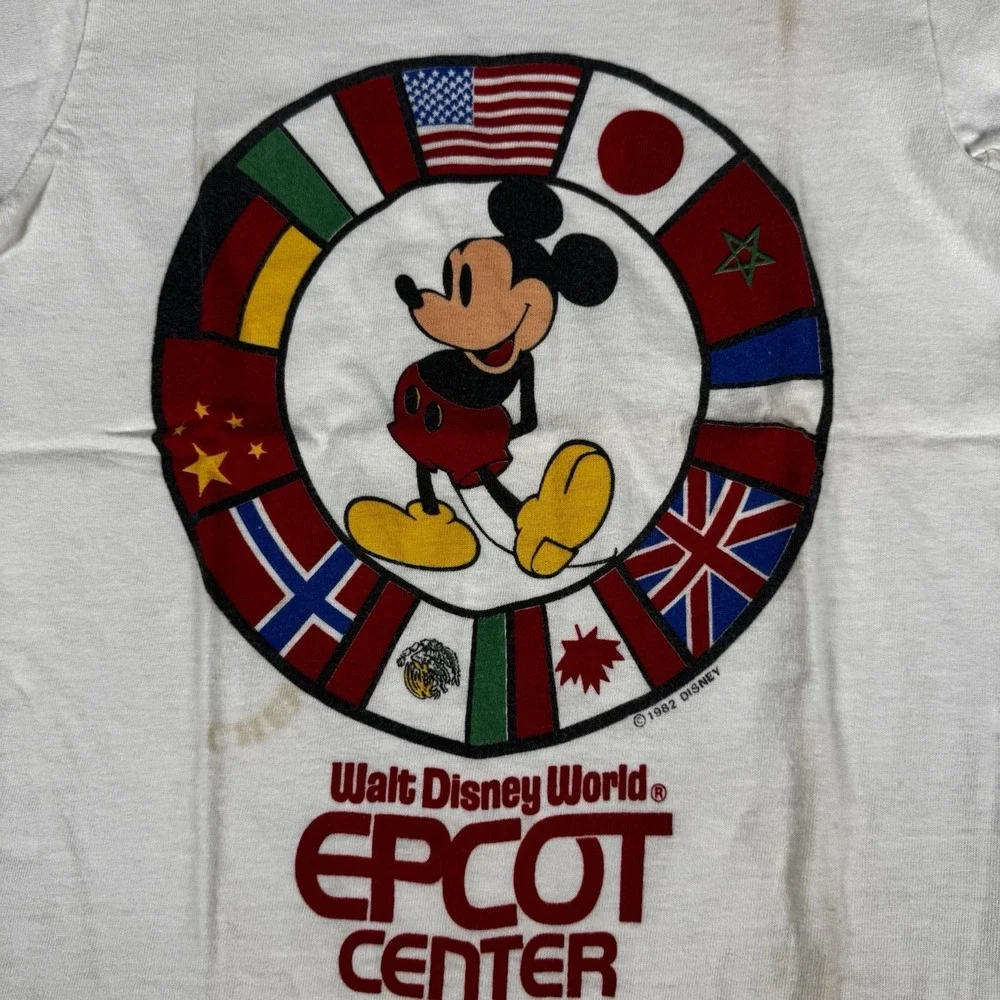 Vintage 1982 Disney Epcot‎ Center Walt Disney World Mickey Mouse Kids T-Shirt